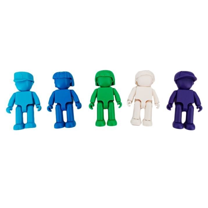 Cuarta imagen de Braintoys Imanix Friends Colores Fríos 5 pzas Juego de construcción magnética