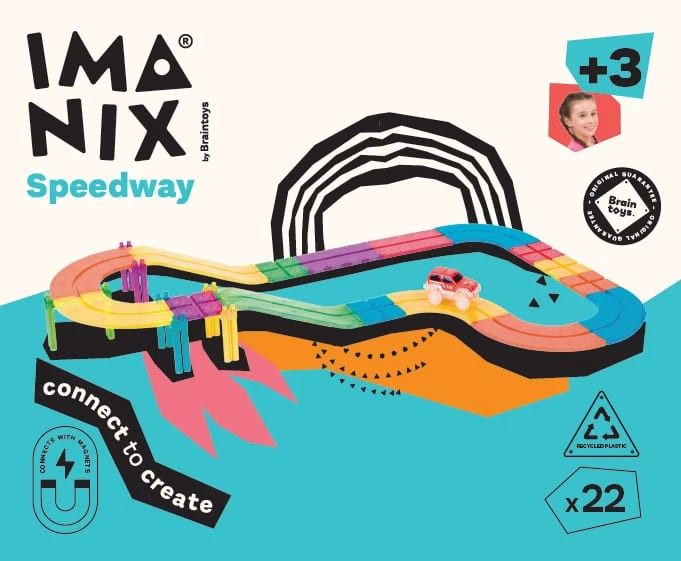 Primera imagen de Braintoys Imanix Pista Speedway 22 pzas Juego de construcción magnética