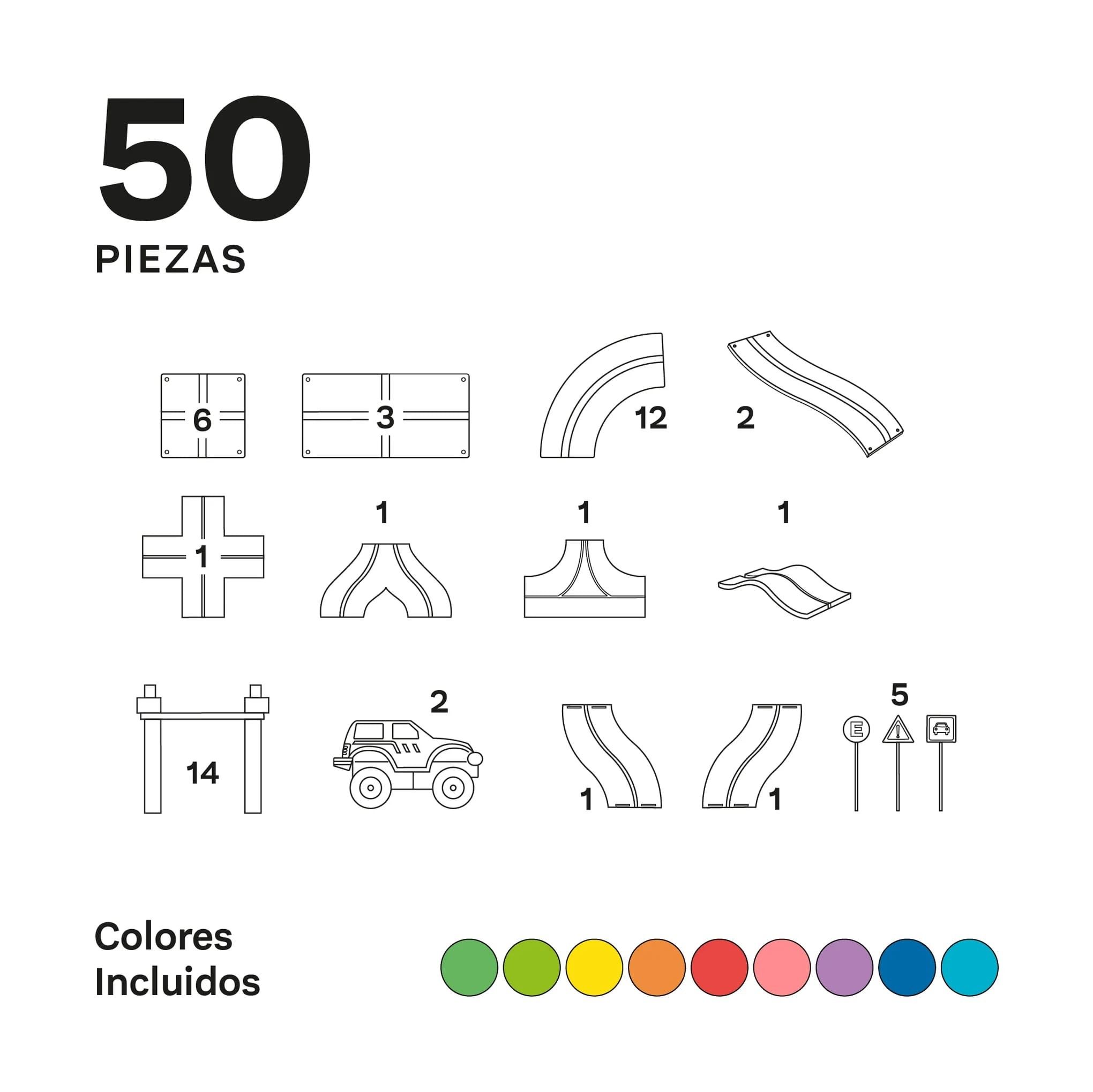 Séptima imagen de Braintoys Imanix Pista de Carreras 50 pzas Juego de construcción magnética