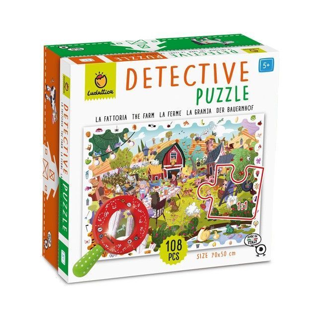 Primera imagen del Puzzle Detective La Granja puzzle con lupa
