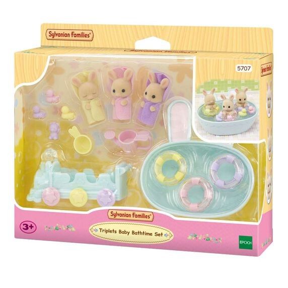 Primera imagen de La Hora del baño de los Trillizos de Sylvanian Families
