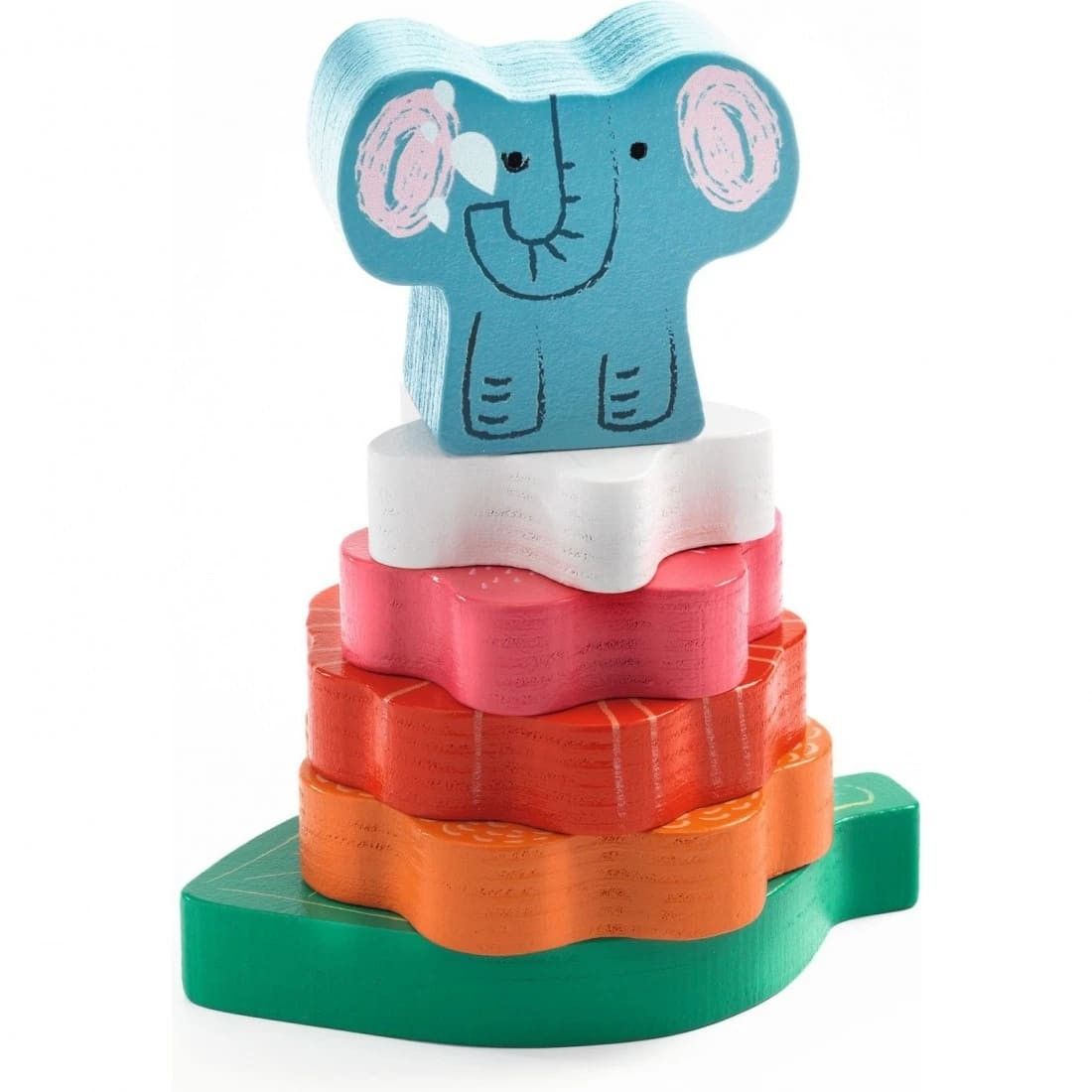 Segunda imagen del Puzzle Encajable y Apilable Puzz & Stack Happy de Djeco