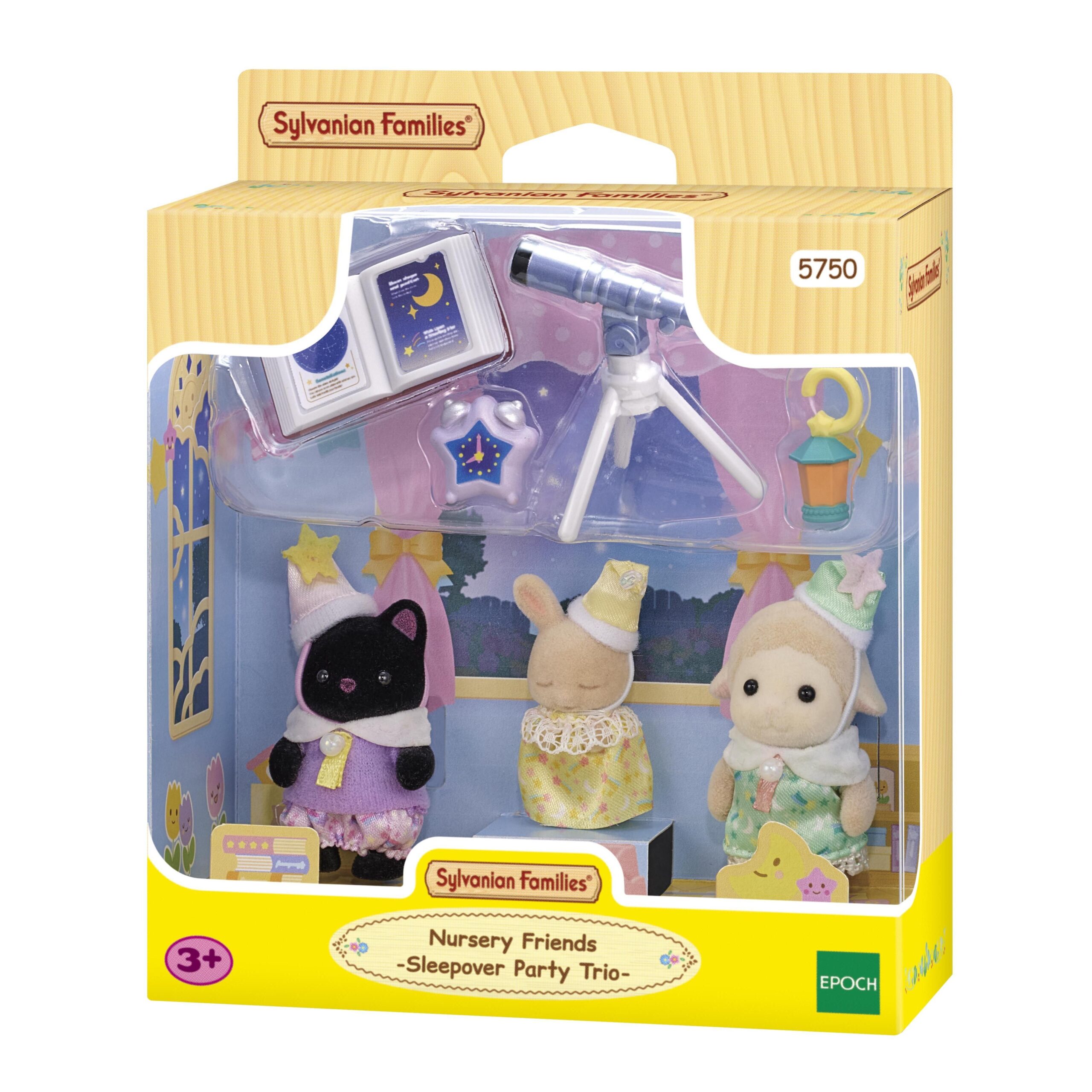 Primera imagen de los Amigos de la Guardería. Fiesta de Pijamas de Sylvanian Families