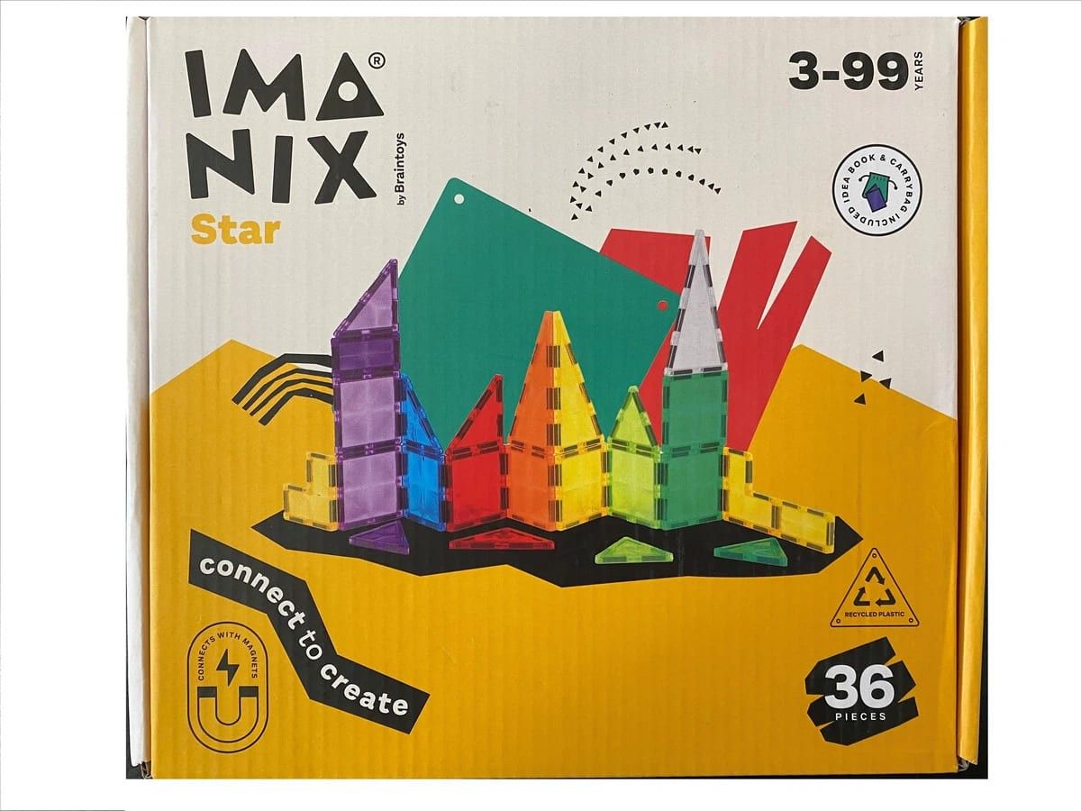 Primera imagen de BrainToys Imanix Star 36 piezas. Juego de construcción magnética