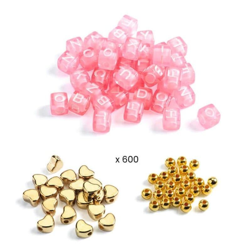 Tercera imagen de Perlas Alfabeto Doradas, 1000 piezas de Djeco