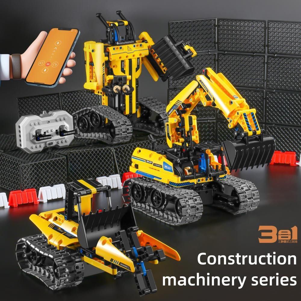 Segunda imagen de la Excavadora y Robot radio control 3 en 1 430 pzas. de iMMaster