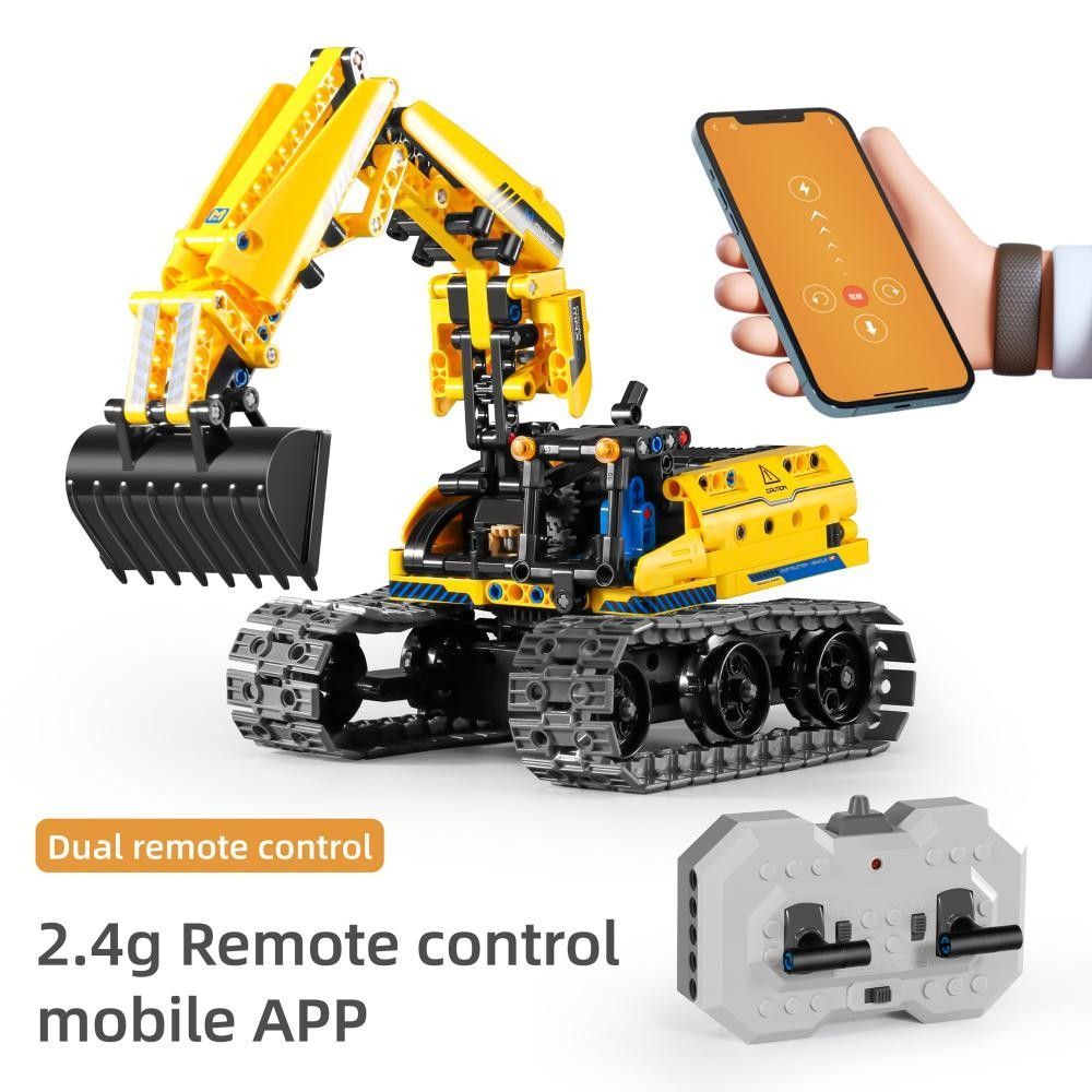 Tercera imagen de la Excavadora y Robot radio control 3 en 1 430 pzas. de iMMaster