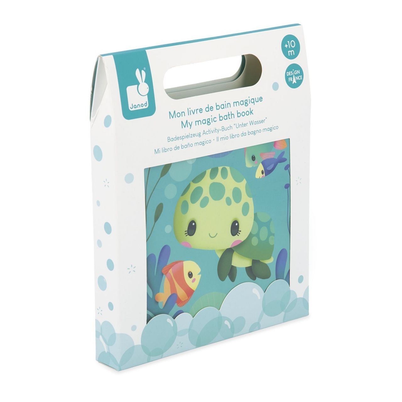 Primera imagen del Libro para el agua La Vida Mágica de las Tortugas de Janod