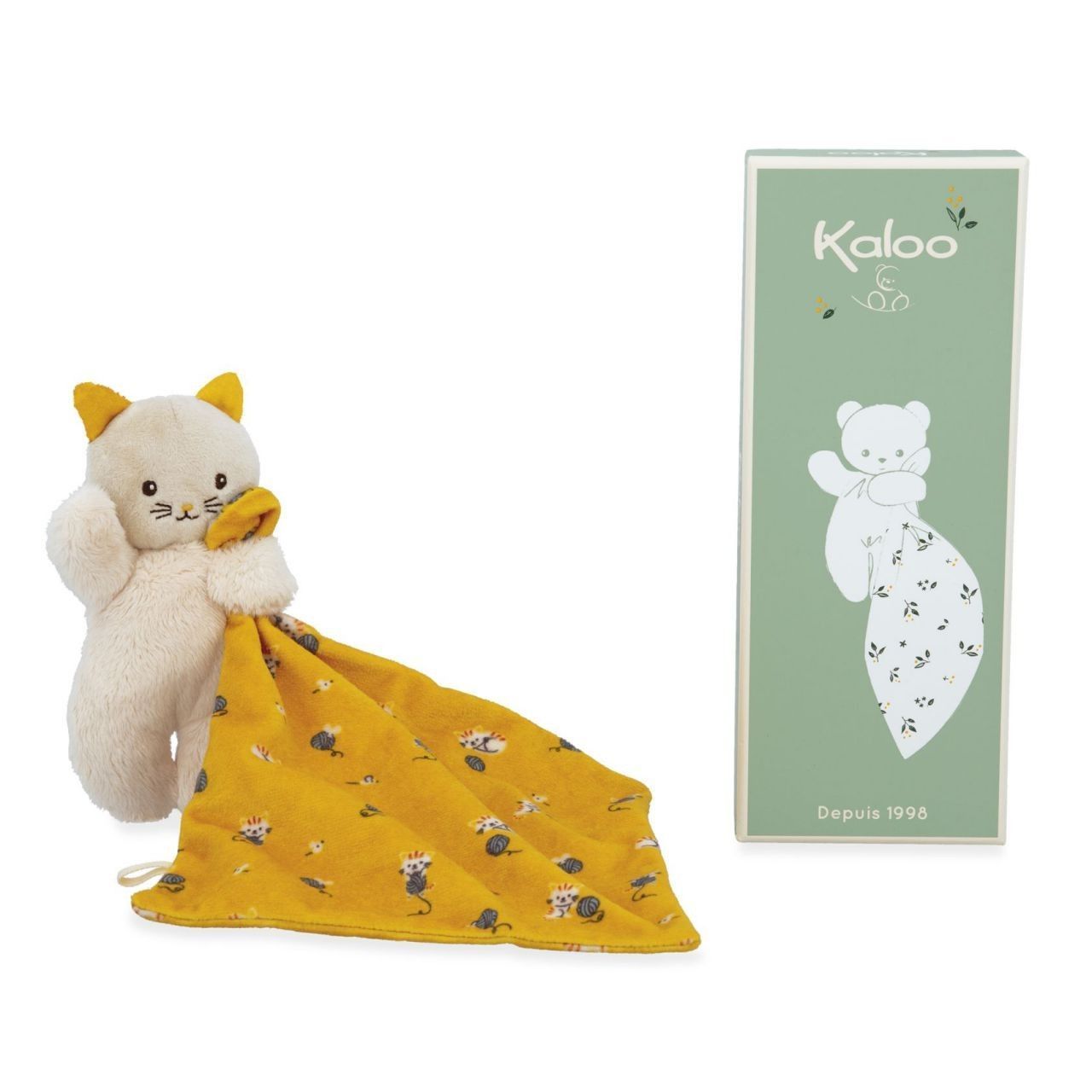 Segunda imagen del Doudou Gatito Amarillo 17 cm. de Kaloo