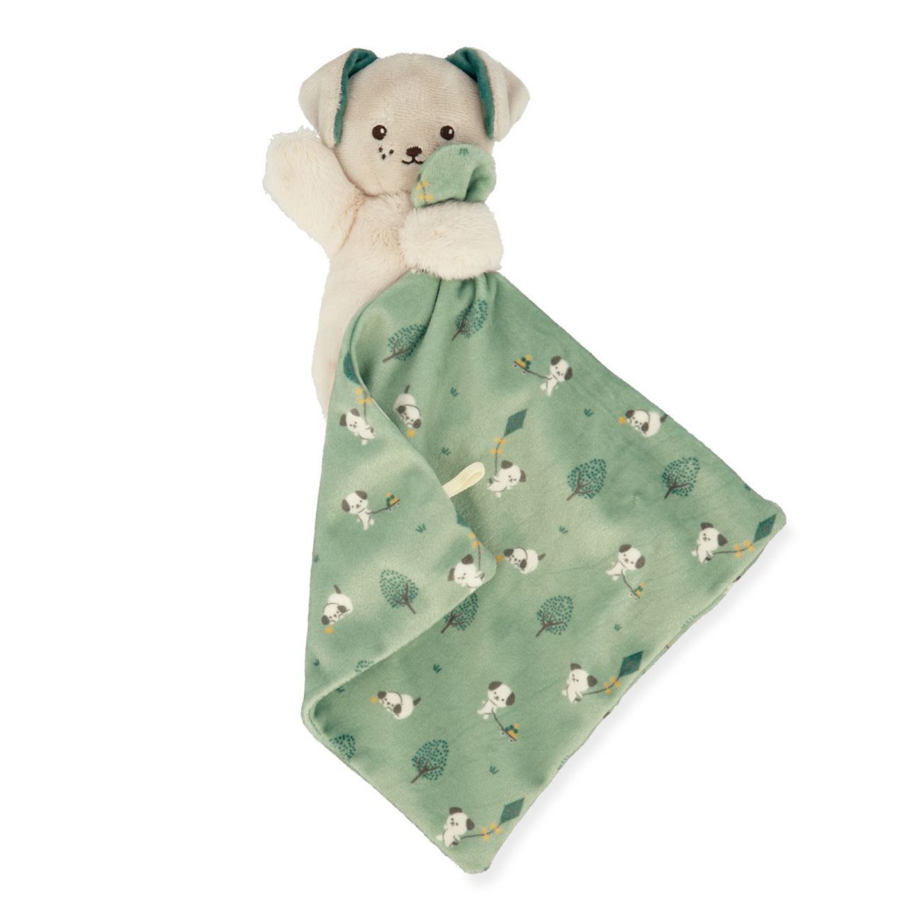 Quinta imagen del Doudou Perrito Verde 17 cm. de Kaloo