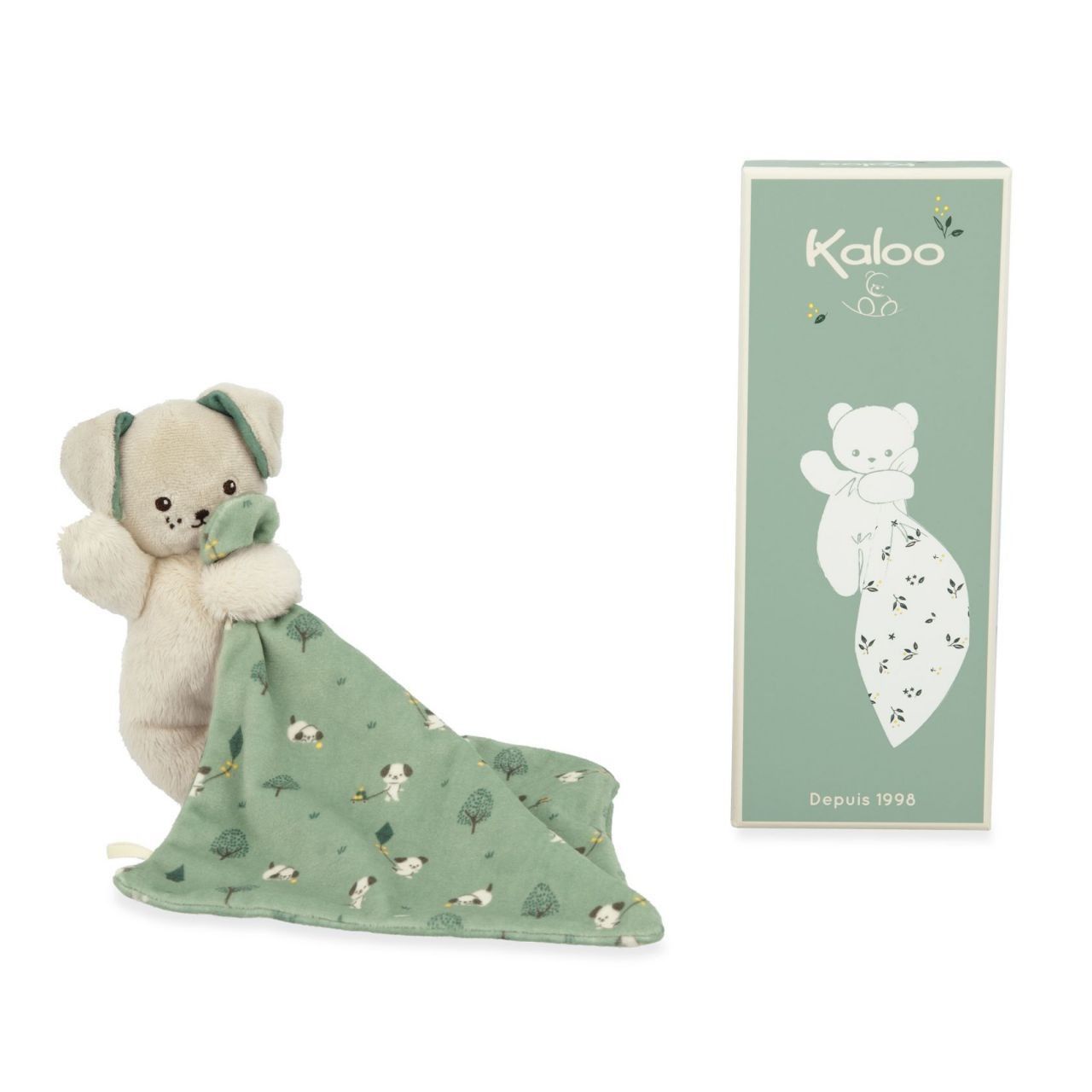 Segunda imagen del Doudou Perrito Verde 17 cm. de Kaloo