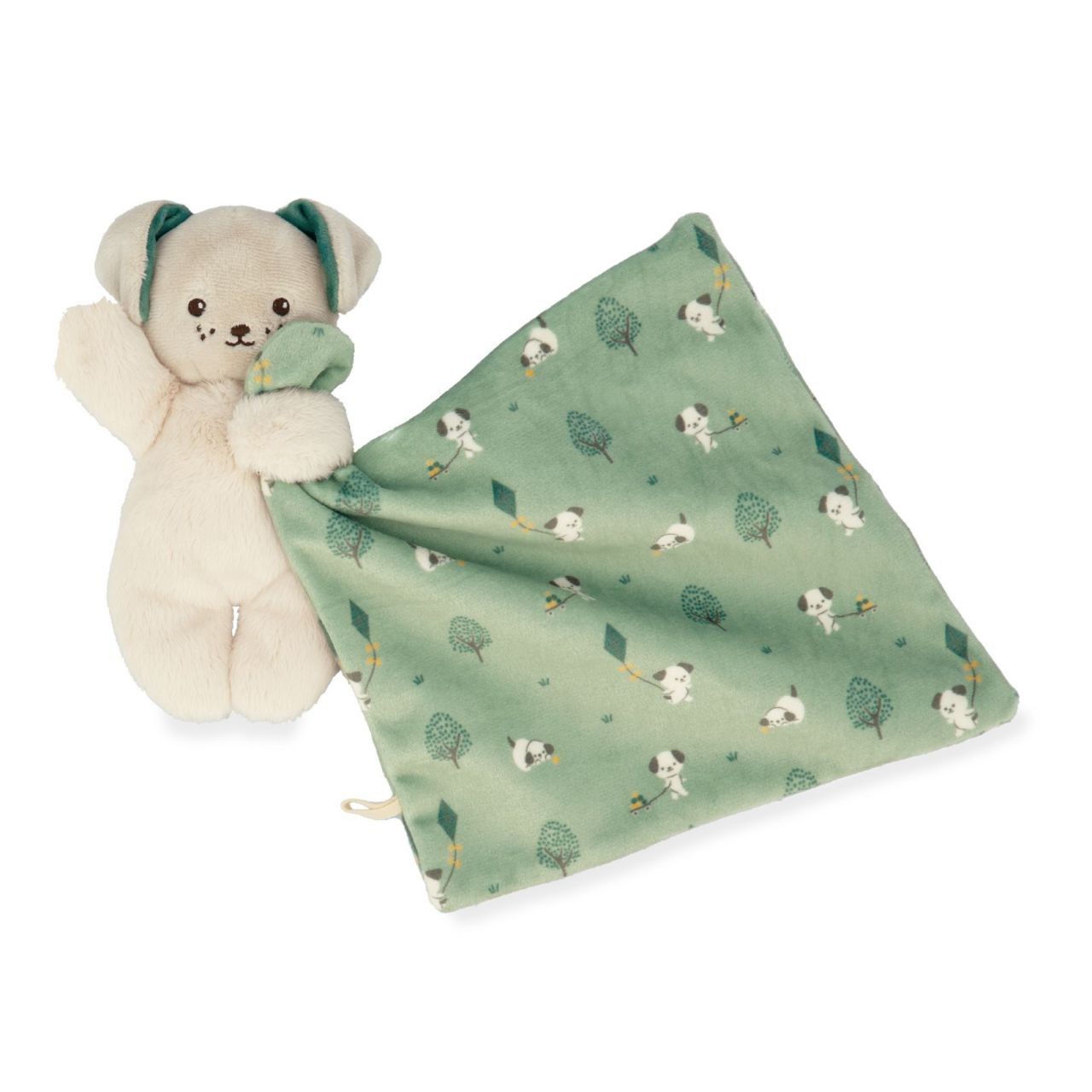 Tercera imagen del Doudou Perrito Verde 17 cm. de Kaloo