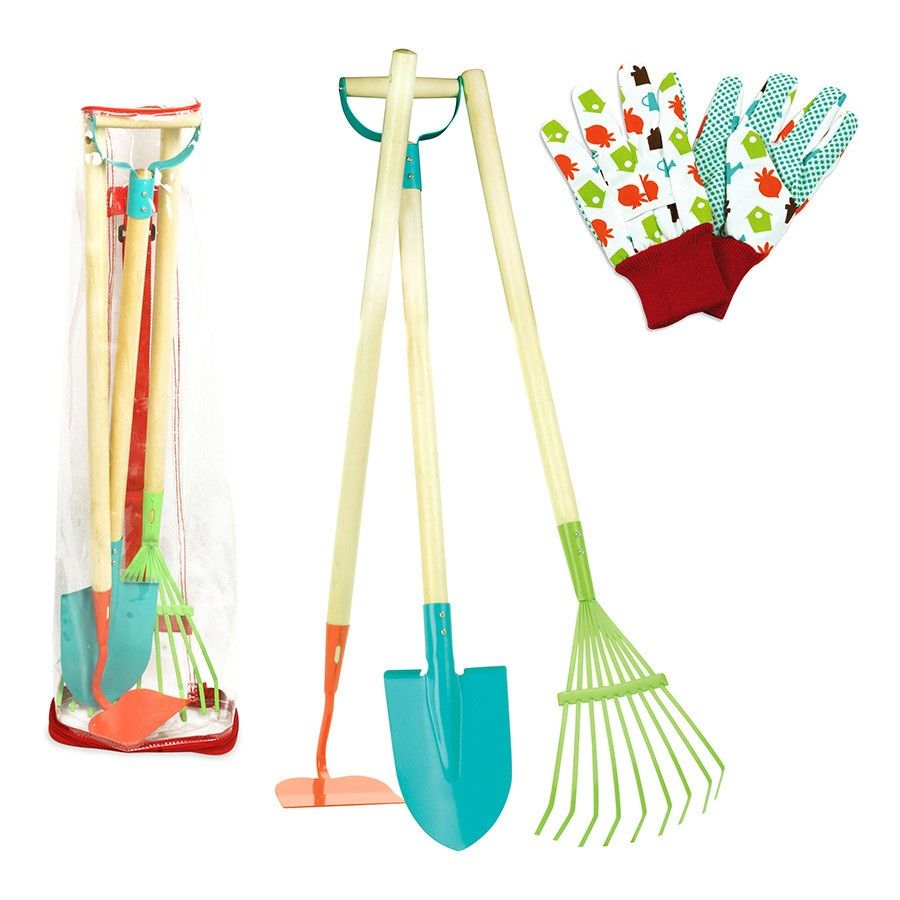 Primera imagen del Set de Herramientas de jardinería infantil de gran tamaño en bolsa de transporte de Vilac