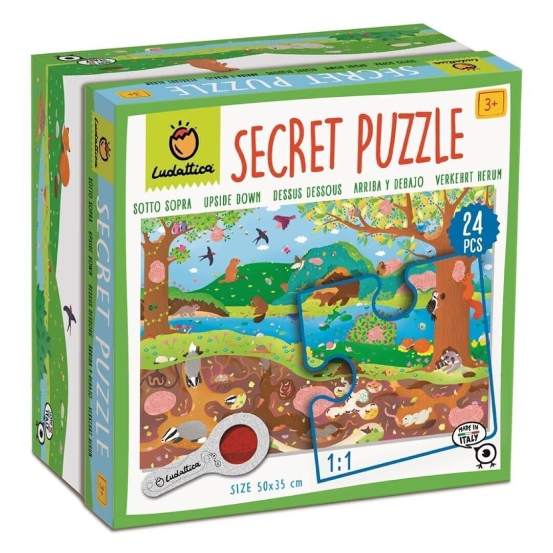 Primera imagen del Puzzle Secreto Arriba y Debajo un Puzzle con lupa de Ludattica