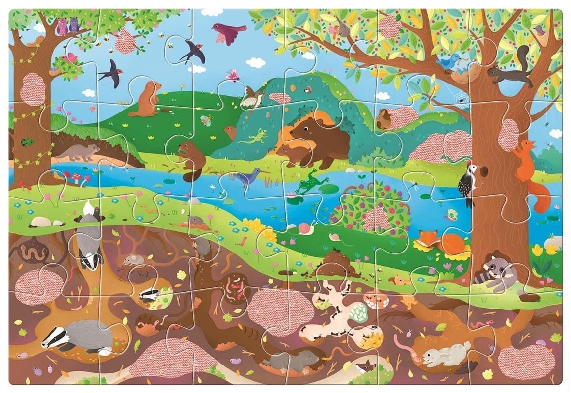 Tercera imagen del Puzzle Secreto Arriba y Debajo un Puzzle con lupa de Ludattica