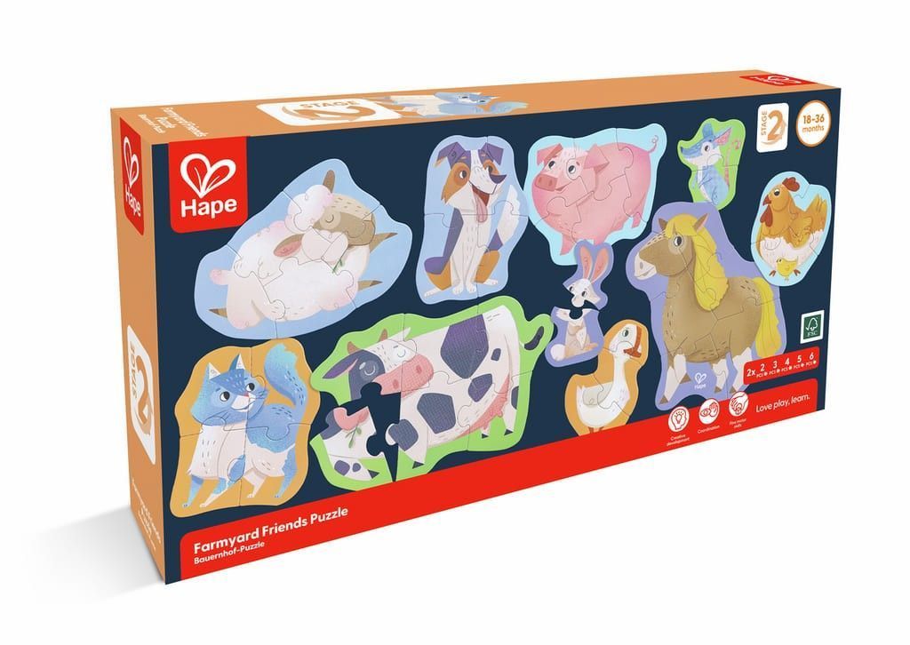 Primera imagen del Puzzle Amigos de la Granja de Hape