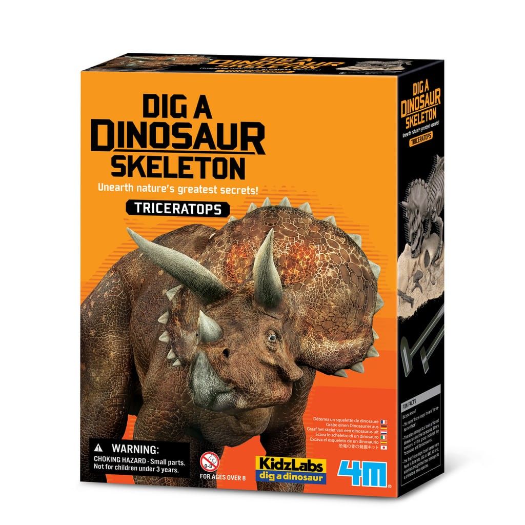 Primera imagen de Kidzlabs set de Paleontología esqueleto Triceratops