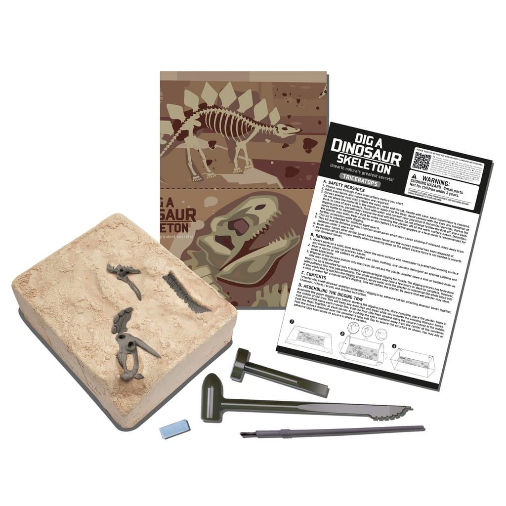 Tercera imagen de Kidzlabs set de Paleontología esqueleto Triceratops