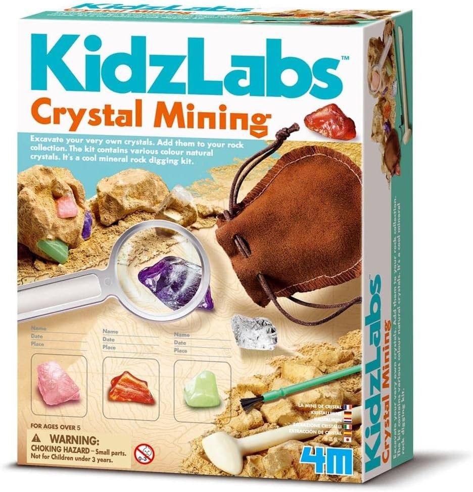 Primera imagen de Kidzlabs set de excavación cristales y minerales