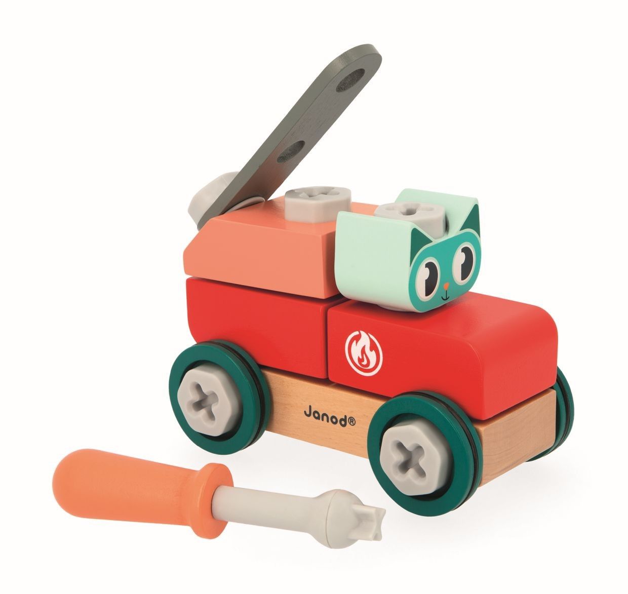 Segunda imagen del Coche Gato para construir Brico'Kids de Janod