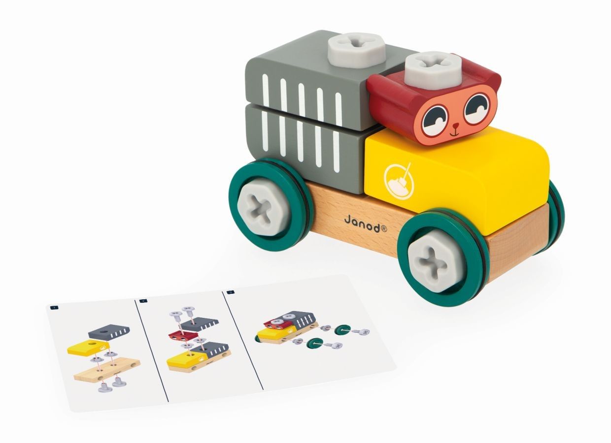 Cuarta imagen del Coche Oso para construir Brico'Kids de Janod