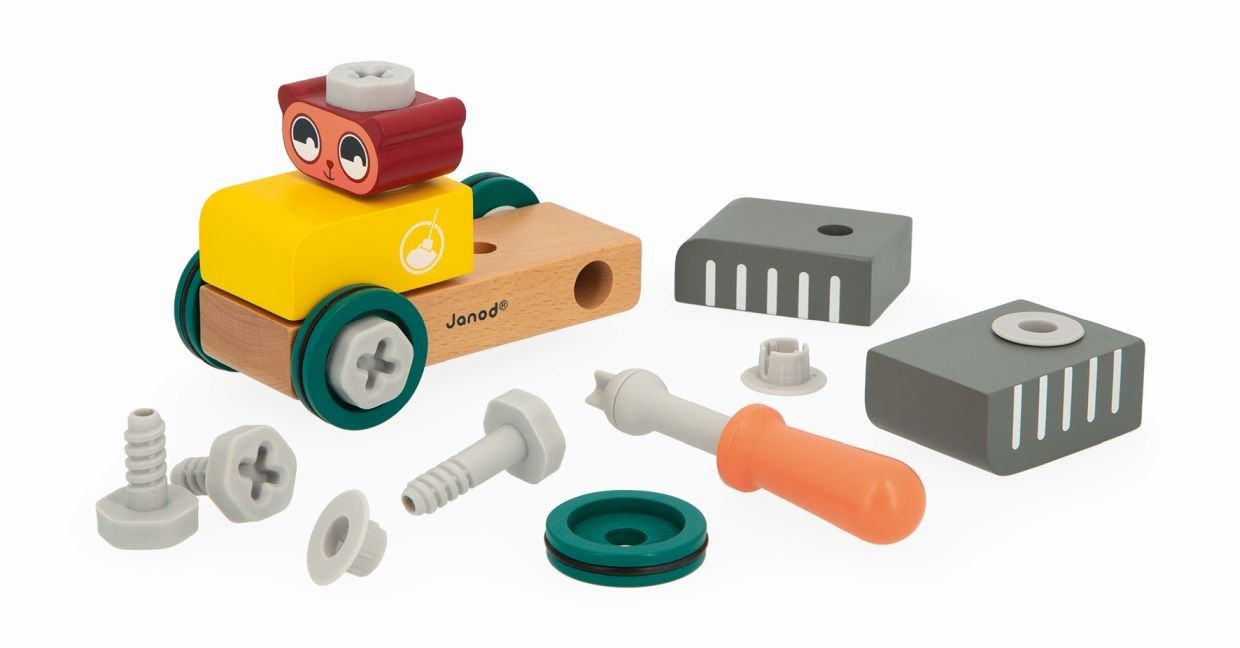Tercera imagen del Coche Oso para construir Brico'Kids de Janod