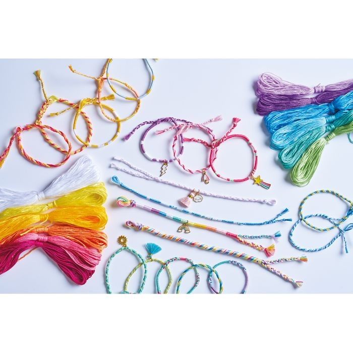 Décima imagen de 30 Pulseras enrolladas arco iris para crear de Janod