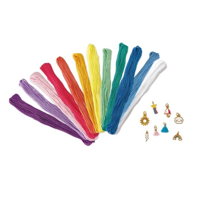 Octava imagen de 30 Pulseras enrolladas arco iris para crear de Janod