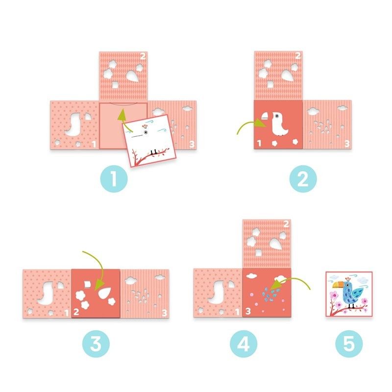 Tercera imagen de Coloreado, 3 estuches para una imagen de Djeco