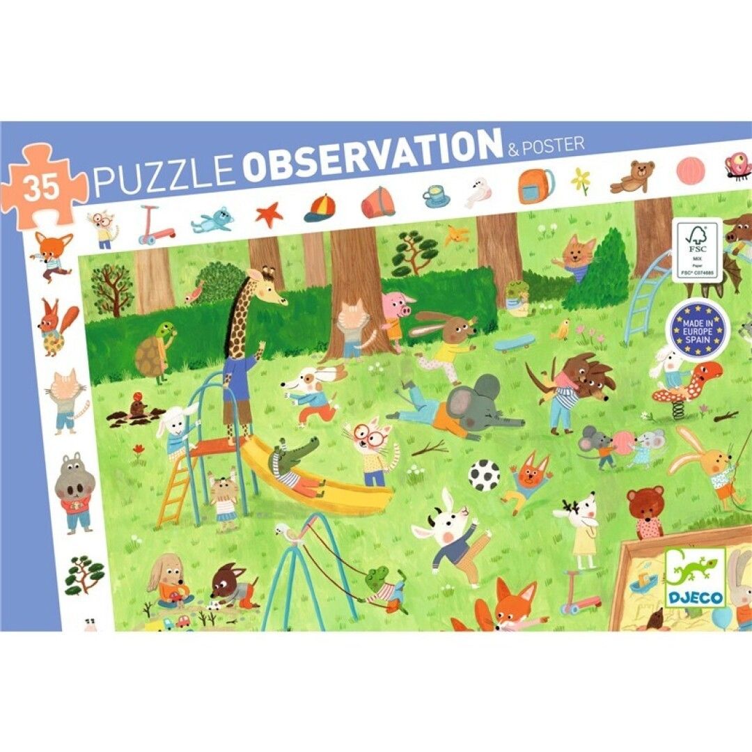 Primera imagen del Puzzle Observación El jardín de los amiguitos 35 pzas. de Djeco