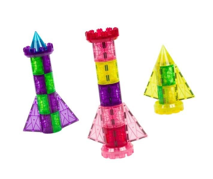 Segunda imagen de BrainToys Imanix Rocket Castle 64 piezas. Juego de Construcción Magnética