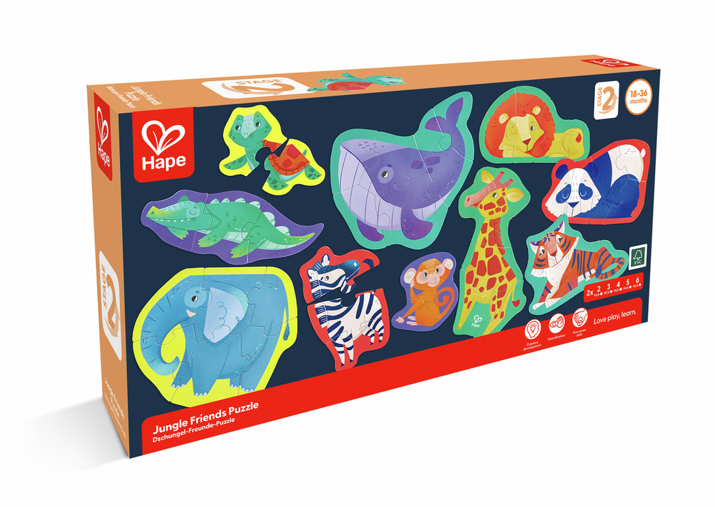 Primera imagen del Puzzle Amigos de la Jungla de Hape