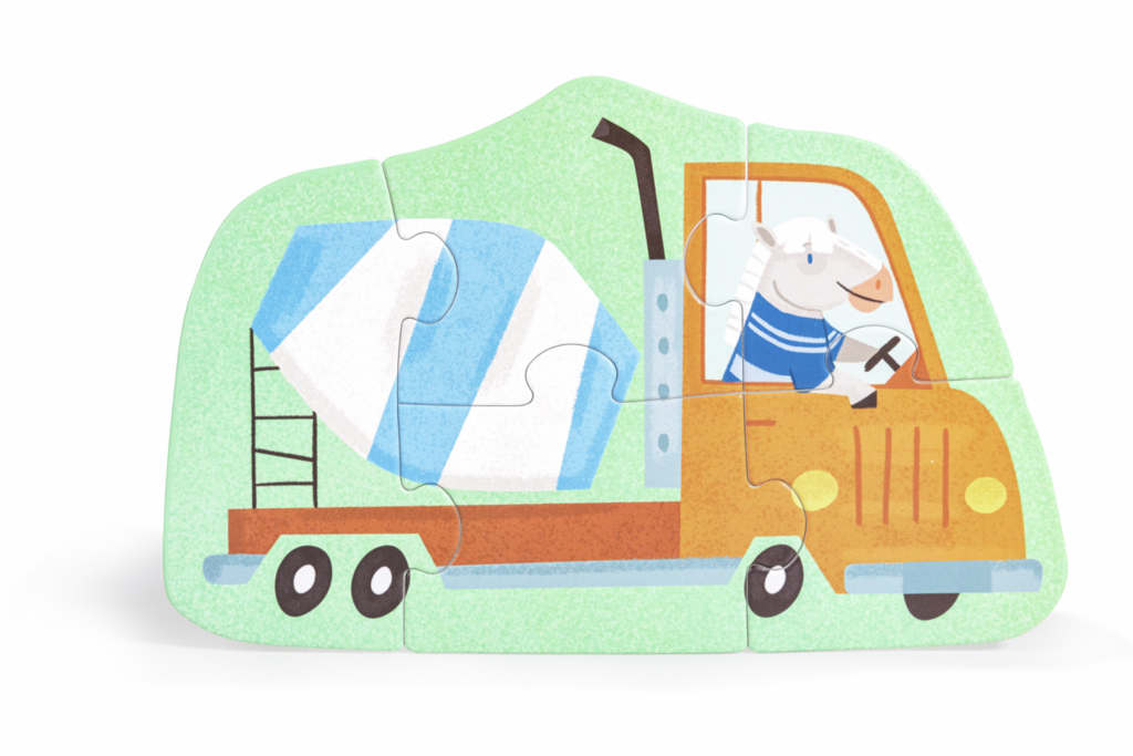 Tercera imagen del Puzzle de Ruedas y Maravillas de Hape