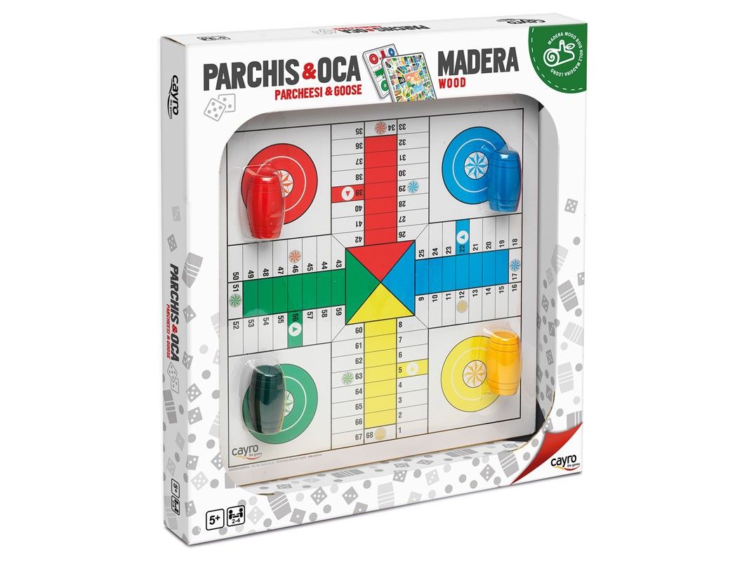 Primera imagen del Tablero de Parchís y Oca con Accesorios de madera de Cayro