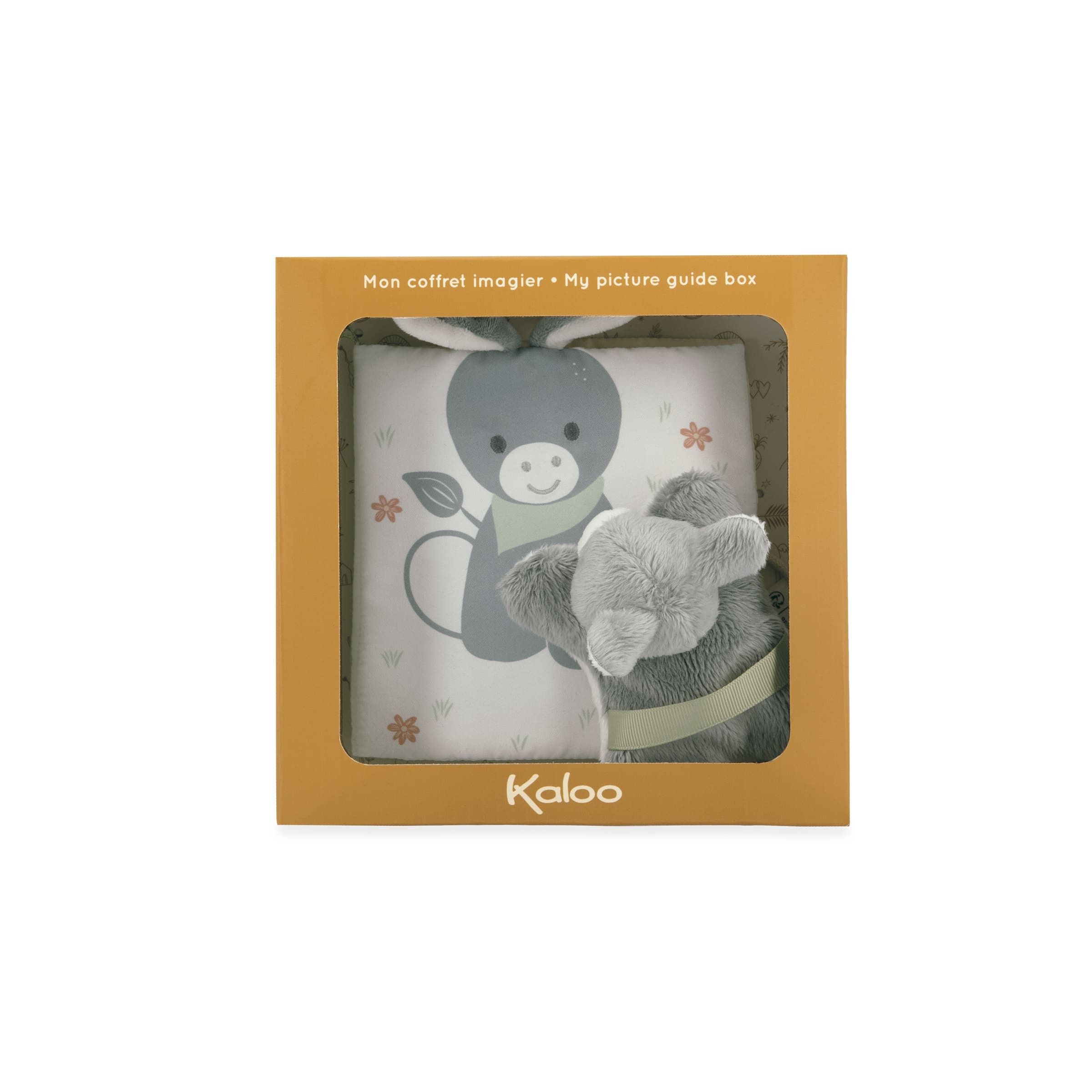 Novena imagen del Libro de tela con peluche Burrito Regliss de Kaloo