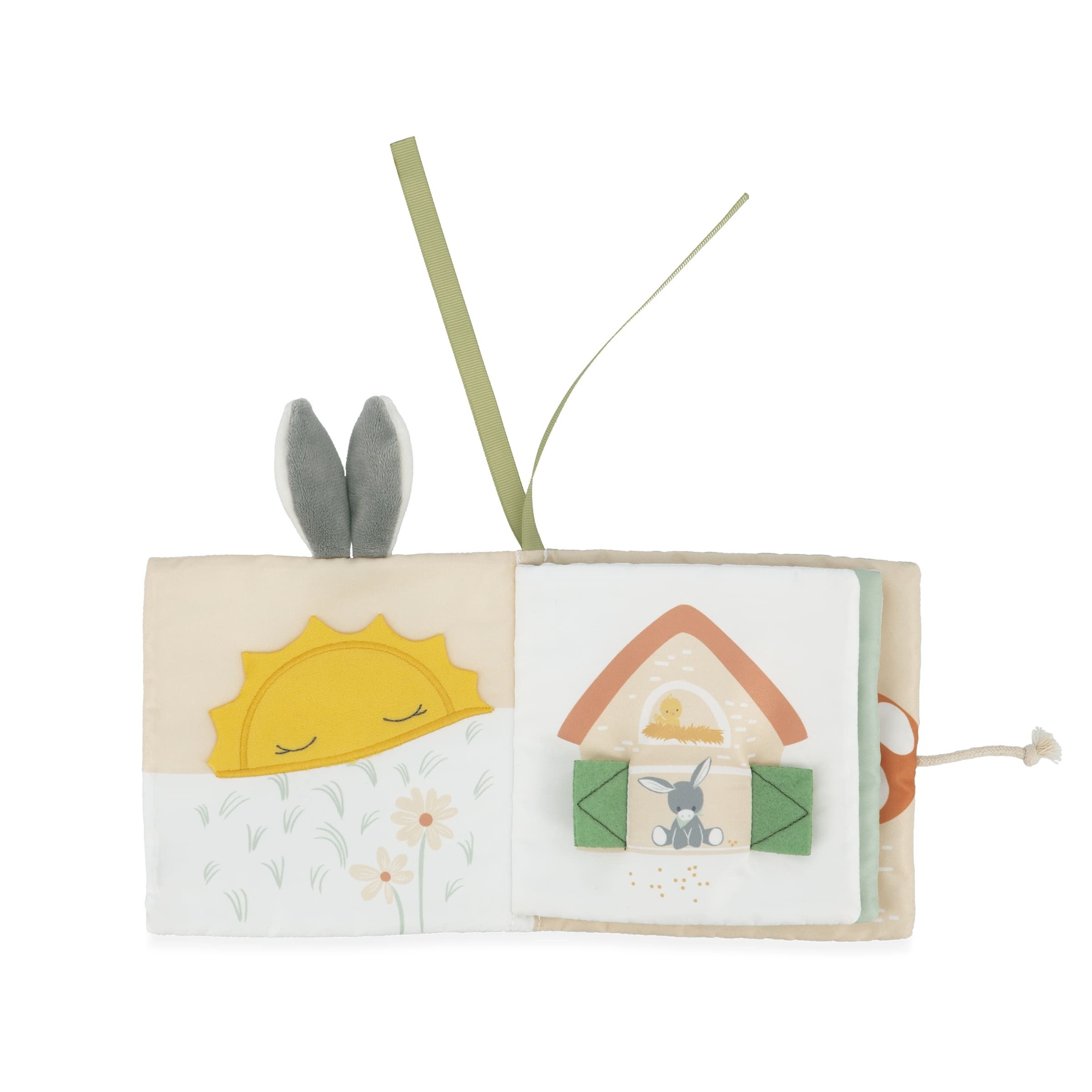 Quinta imagen del Libro de tela con peluche Burrito Regliss de Kaloo