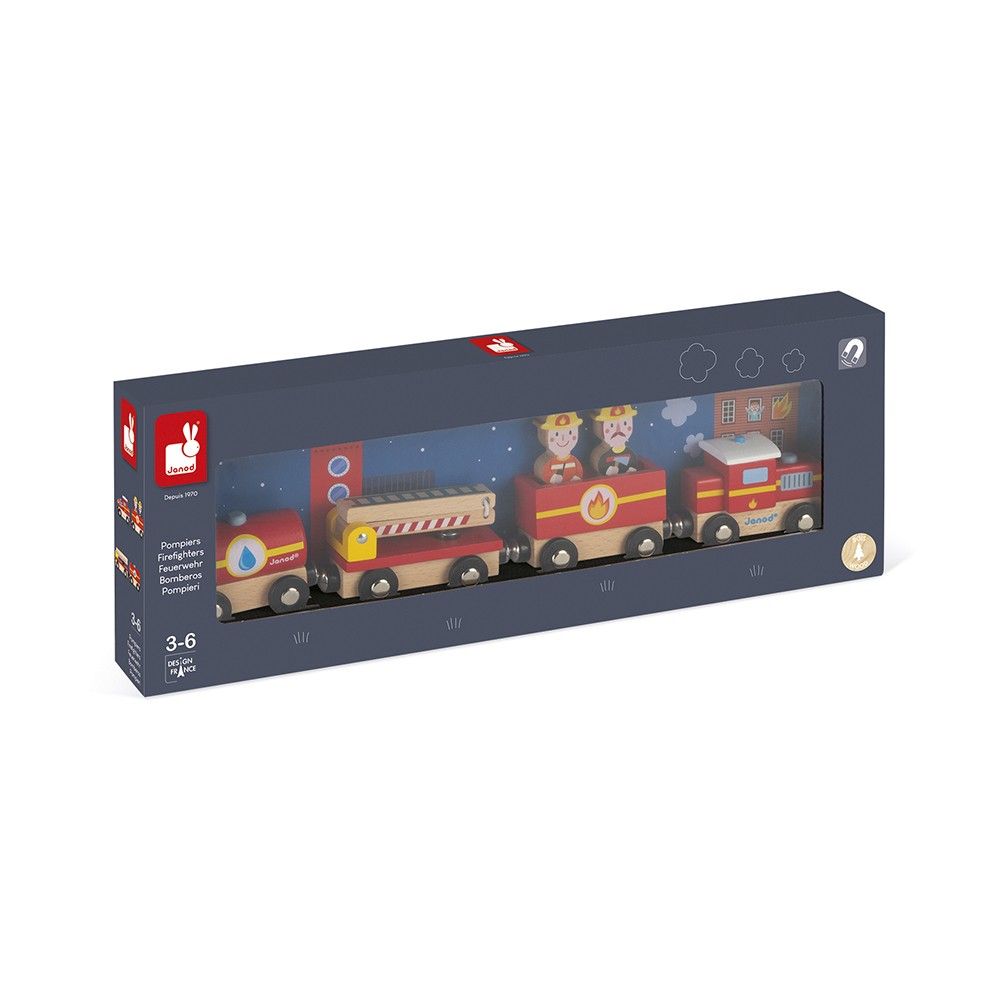 Cuarta imagen del Tren de Bomberos. Story Train - Janod