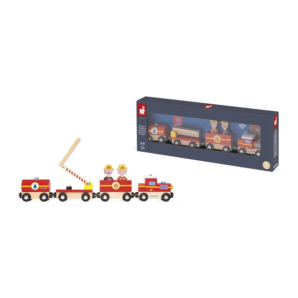 Primera imagen del Tren de Bomberos. Story Train - Janod