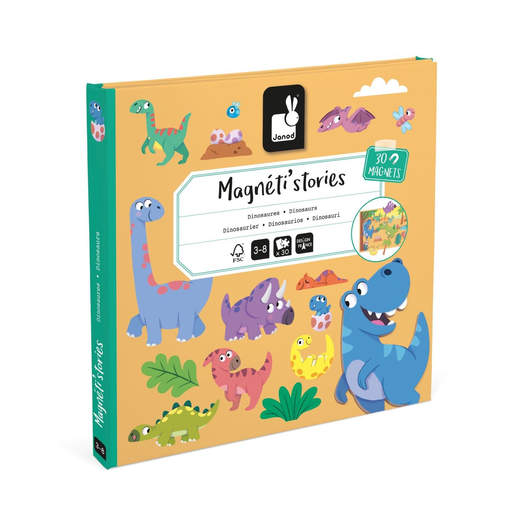 Primera imagen de Magneti'Stories Dinosaurios de Janod