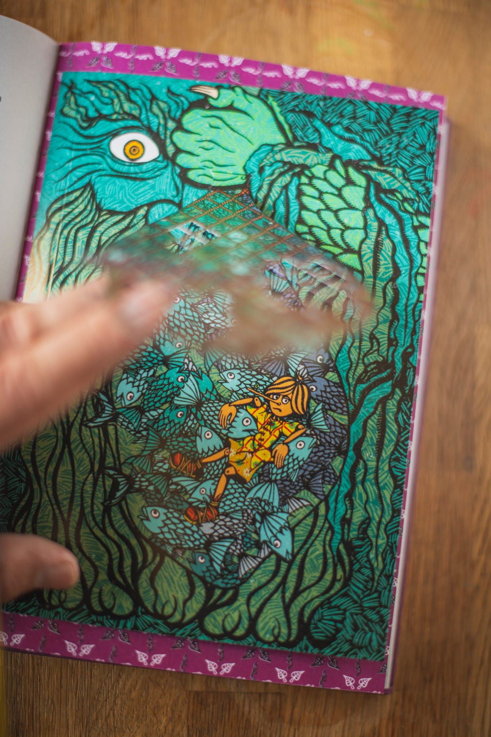 Sexta imagen de Las aventuras de Pinocho. Pop-Up de Folioscopio