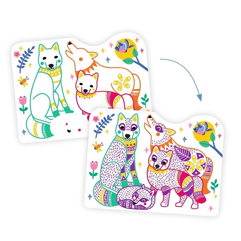 Segunda imagen de Colorear Familias del Bosque de Djeco