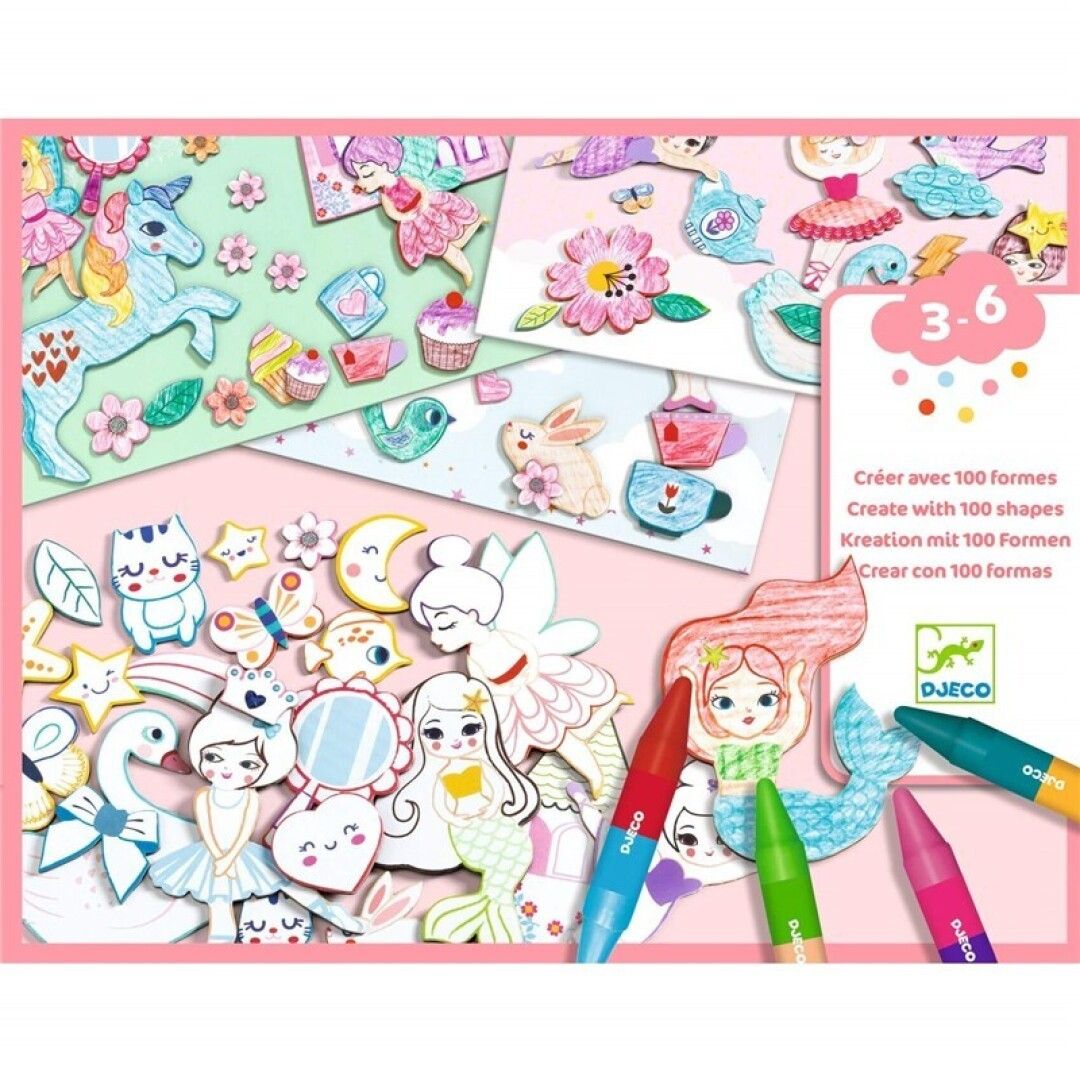 Primera imagen del Taller de Manualidades Crear con Formas Niñas de Djeco