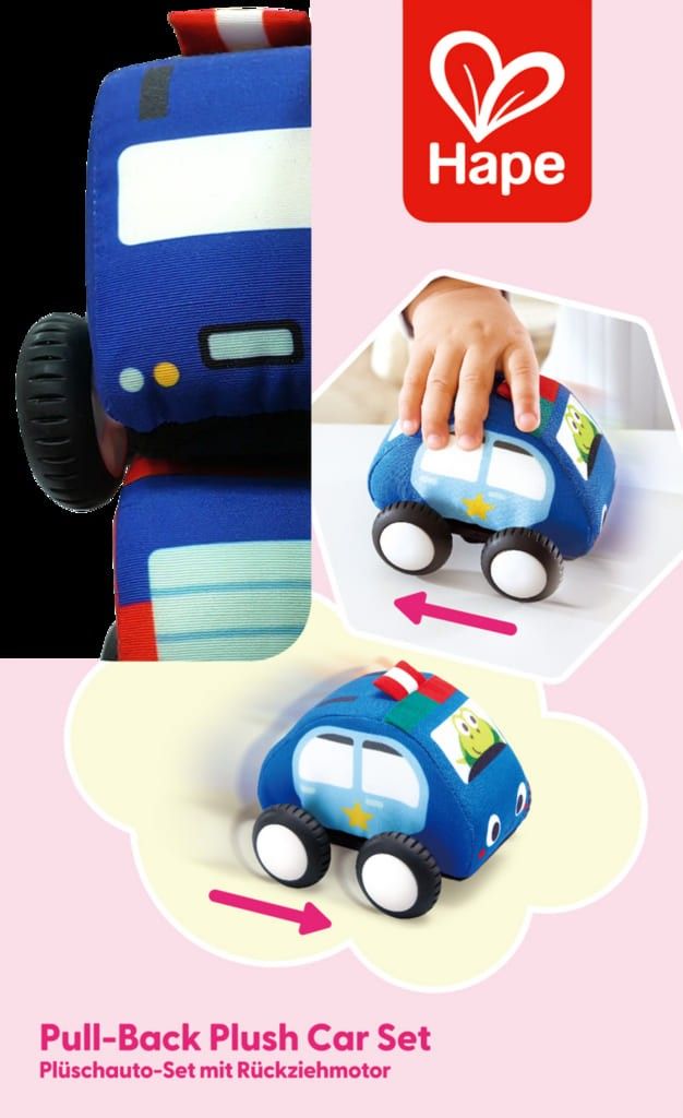 Sexta imagen del Set de coches de peluche en bolsa de almacenamiento desplegable de Hape