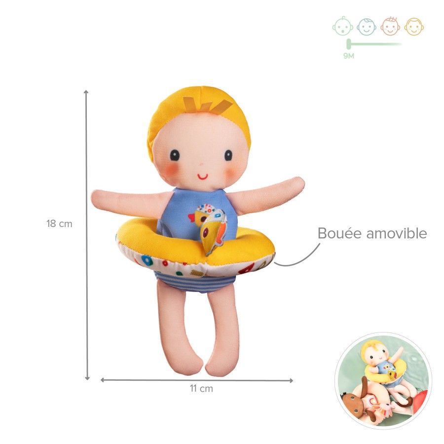 Quinta imagen de Gaspard Muñeca de Baño Pato de Lilliputiens