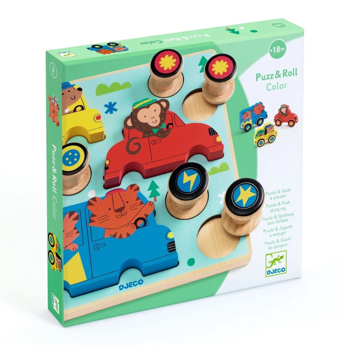 Puzzle Encajable Puzz & Roll Color - Djeco - Imagen 3