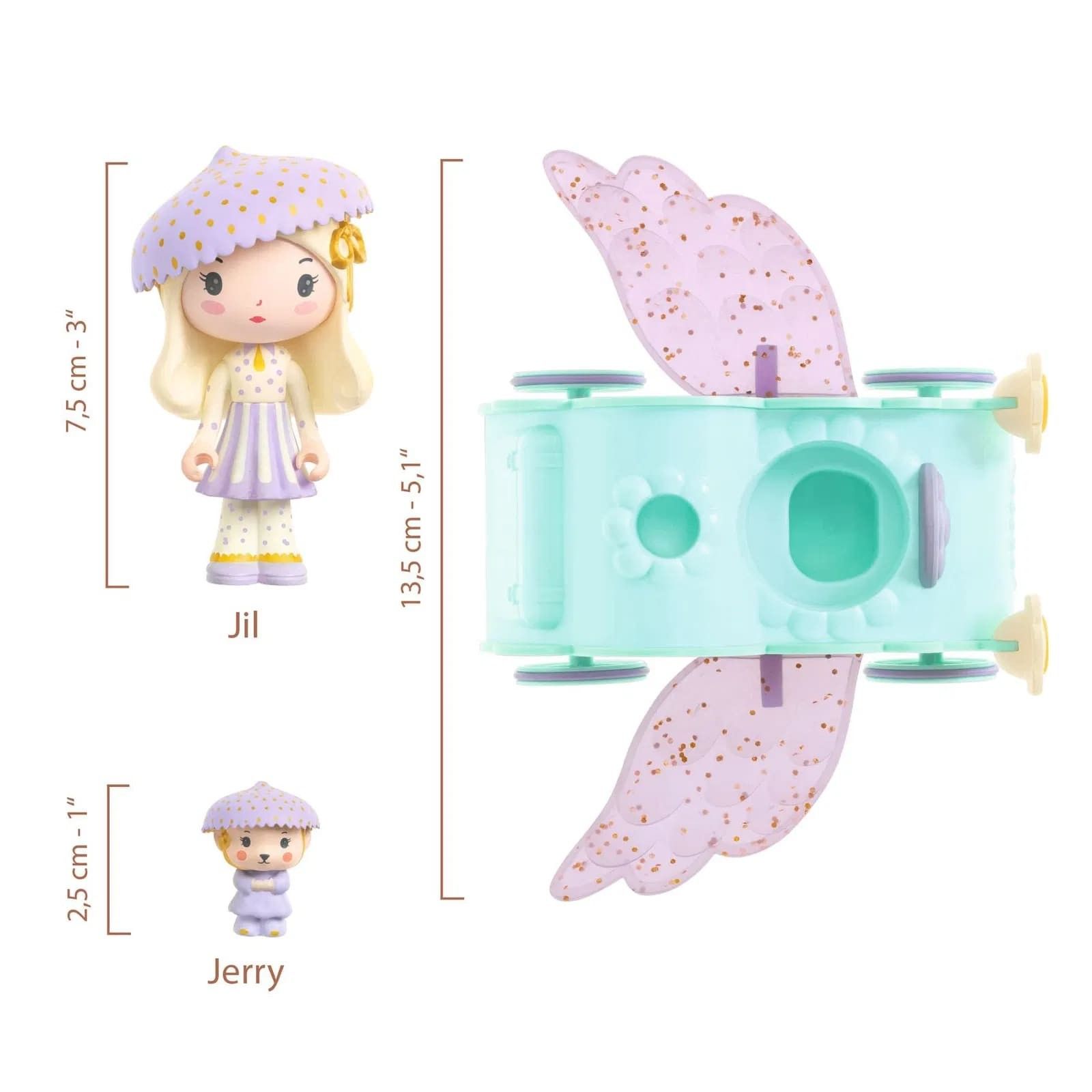 Muñeca Jil & Jerry Tinycar - Tinyly - Djeco - Imagen 2