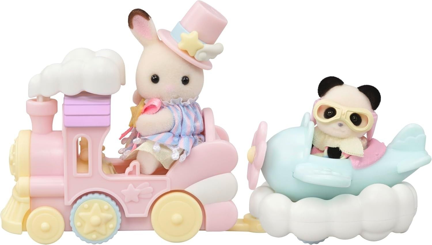 Crème y Erin en tren y avión - Sylvanian Families - Imagen 6