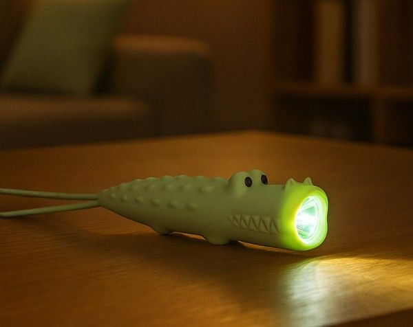 Cocodrilo Linterna de silicona USB - Little L - Imagen 3