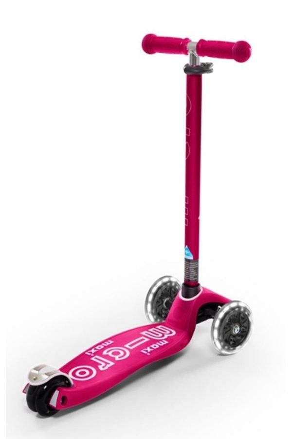 Patinete Micro Maxi Deluxe Rosa LED - Imagen 9
