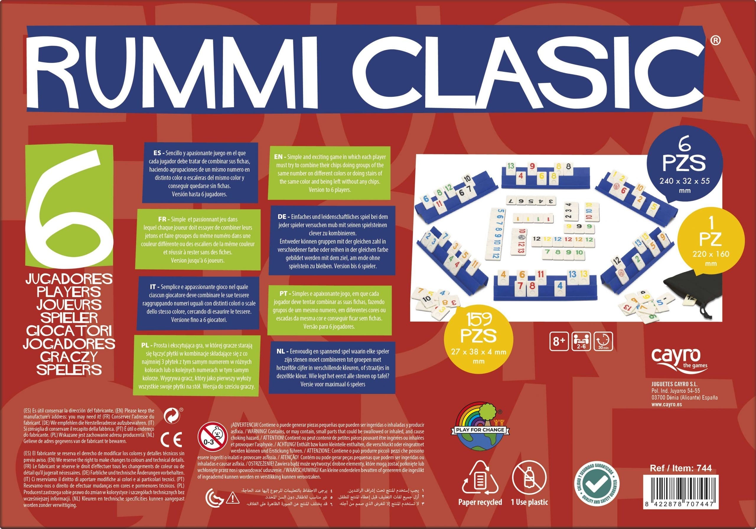 Rummi Classic 6 jugadores - Cayro - Imagen 4